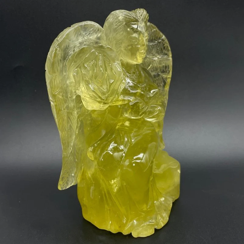 Beautiful Large Citrine Angel Goddess Carving - Image 2