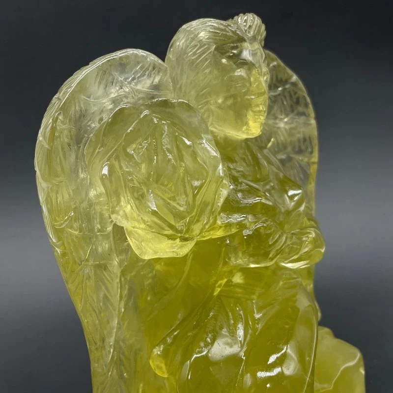 Beautiful Large Citrine Angel Goddess Carving - Image 5
