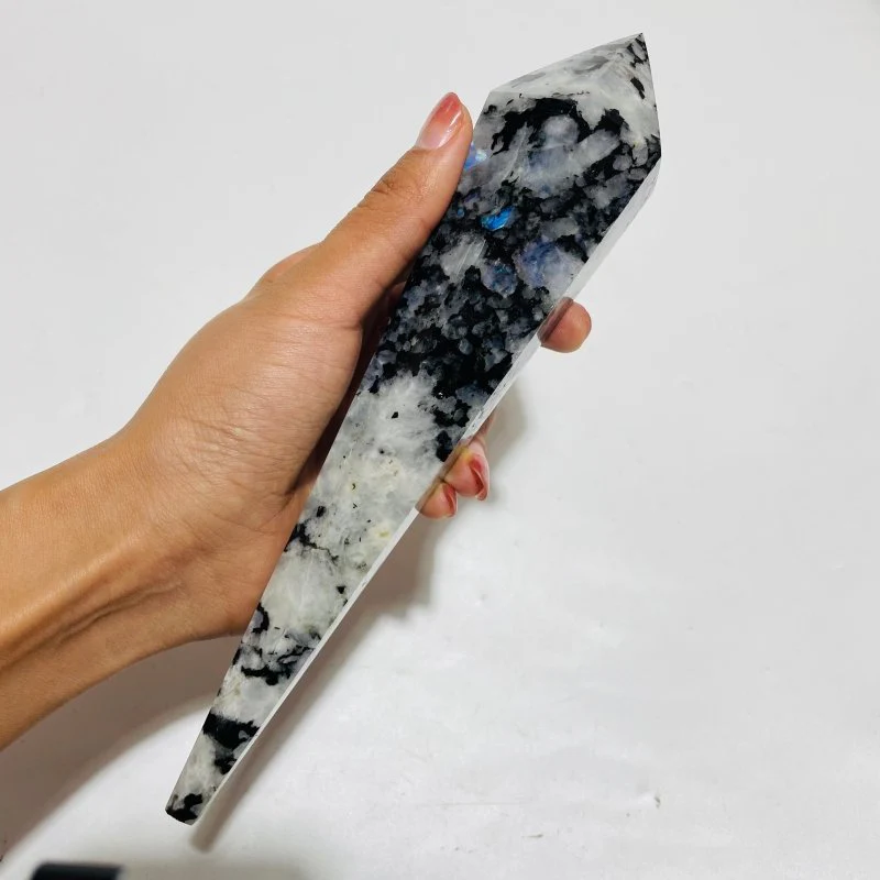 Beautiful India Moonstone Large Point Magic Wand Scepter Wholesale - Image 3