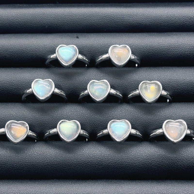 Beautiful Labradorite Heart Ring Wholesale - Image 2