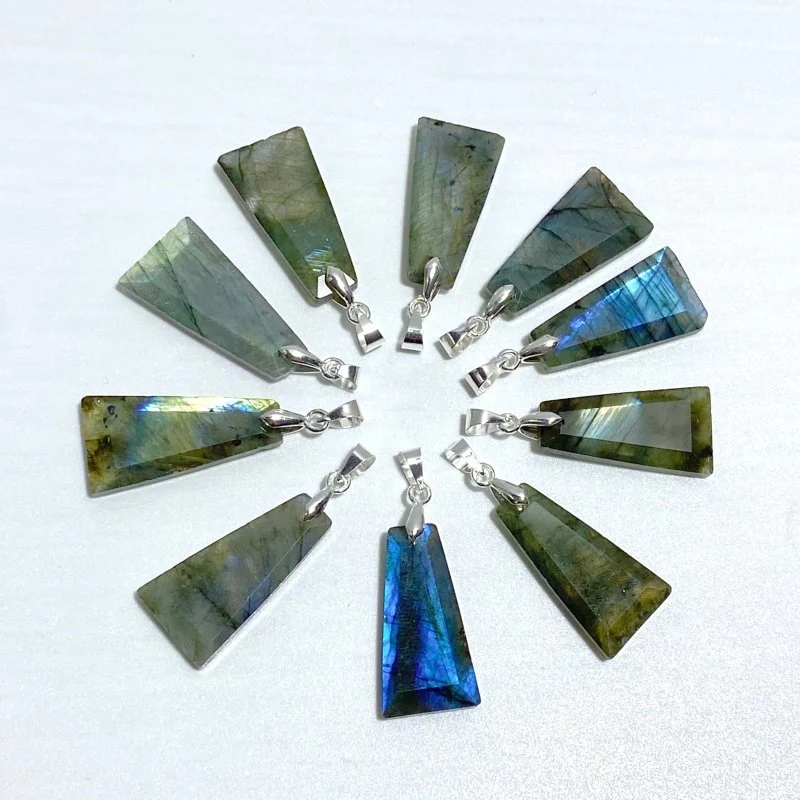 Beautiful Labradorite Pendants Trapezoidal Shape Wholesale