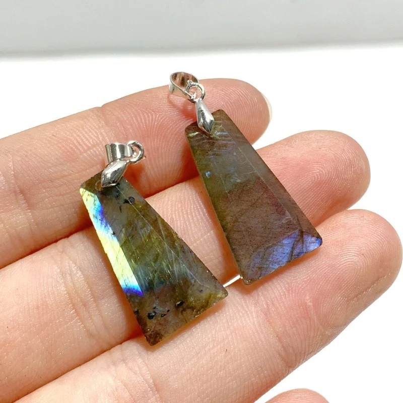 Beautiful Labradorite Pendants Trapezoidal Shape Wholesale - Image 6
