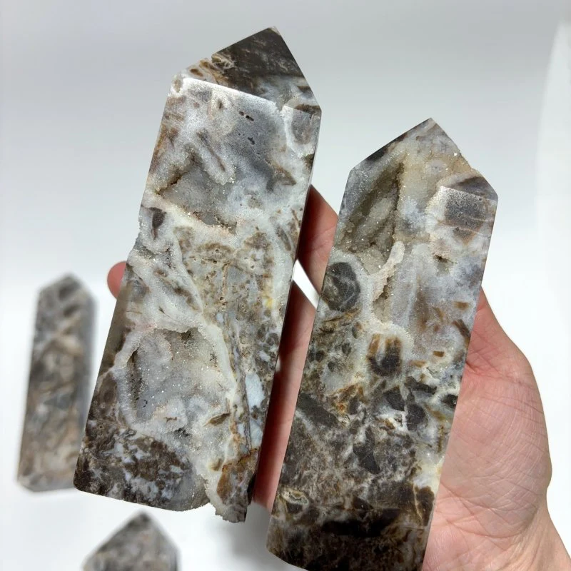 9 Pieces Beautiful Large Geode Sphalerite Four-Sided Tower - Image 6