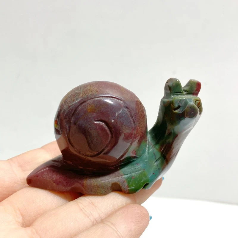 Beautiful Large Ocean Jasper Snails Carving Wholesale - Image 3