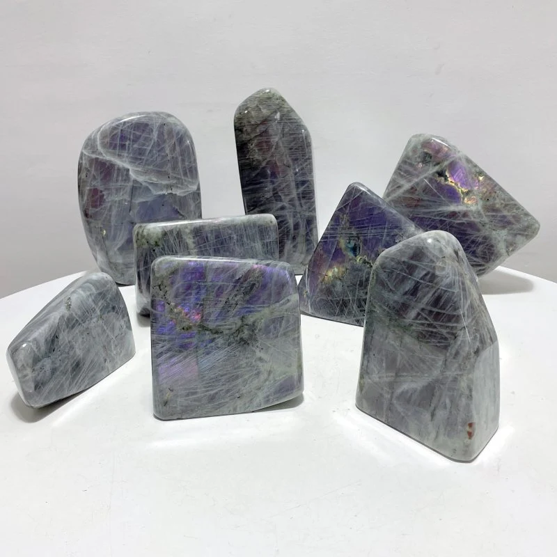 8 Pieces Beautiful Large Purple Labradorite Free Form