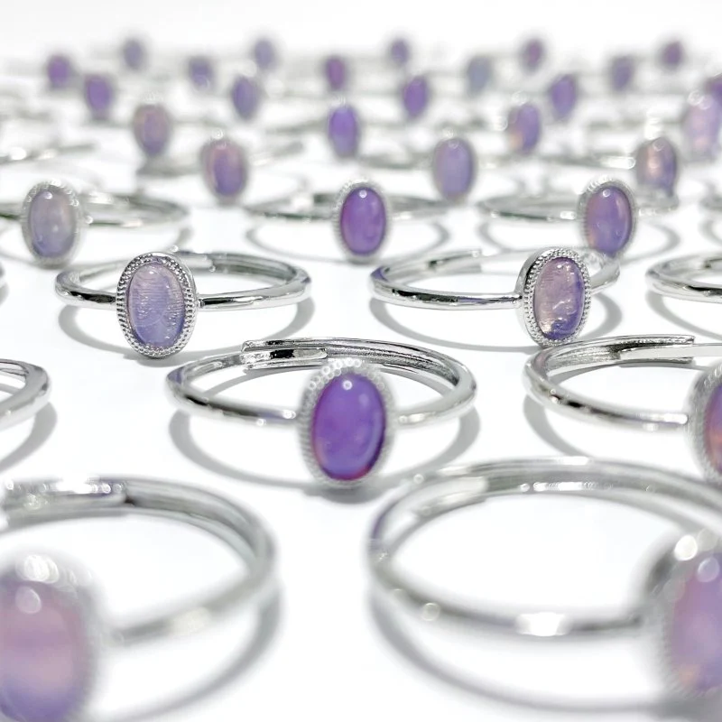 Beautiful Lavender Quartz Scorolite Ring Wholesale - Image 2