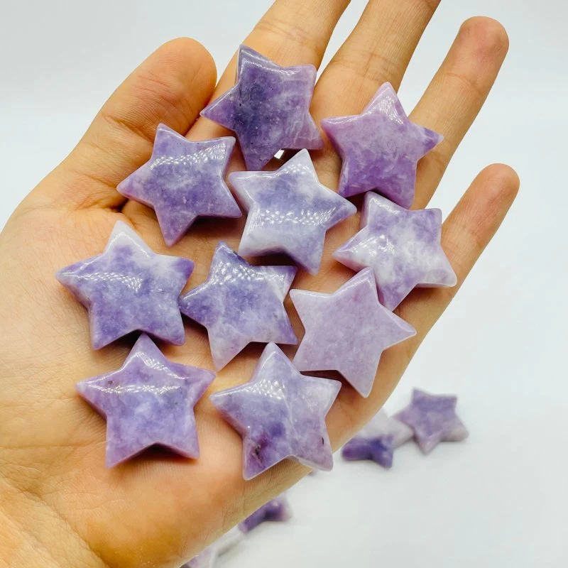 Beautiful Lepidolite Star Carving Wholesale - Image 3