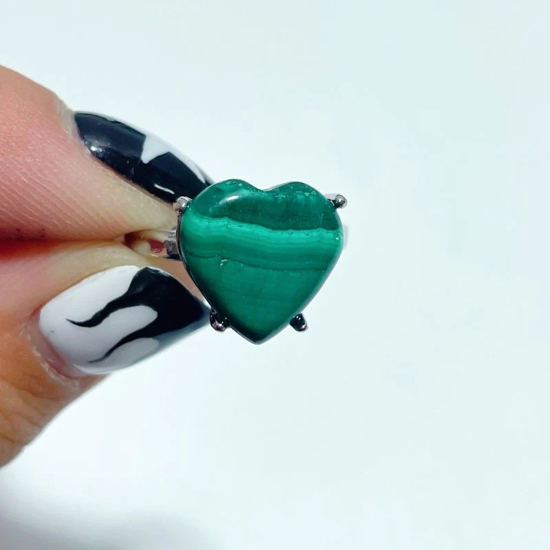 Beautiful Malachite Heart Ring Crystal Wholesale - Image 5