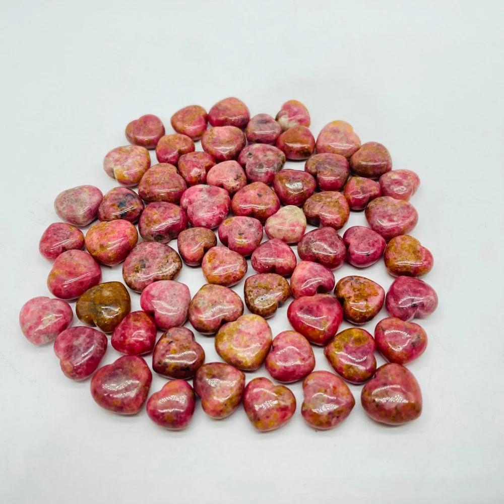 Beautiful Mini Rhodonite Heart DIY Pendant Wholesale - Image 3