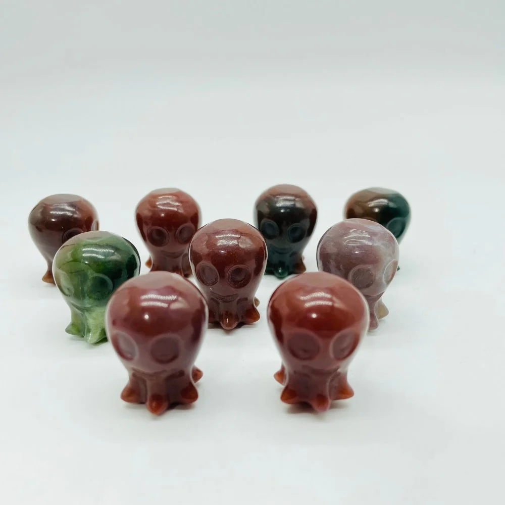 Beautiful Ocean Jasper Octopus Carving Wholesale - Image 3