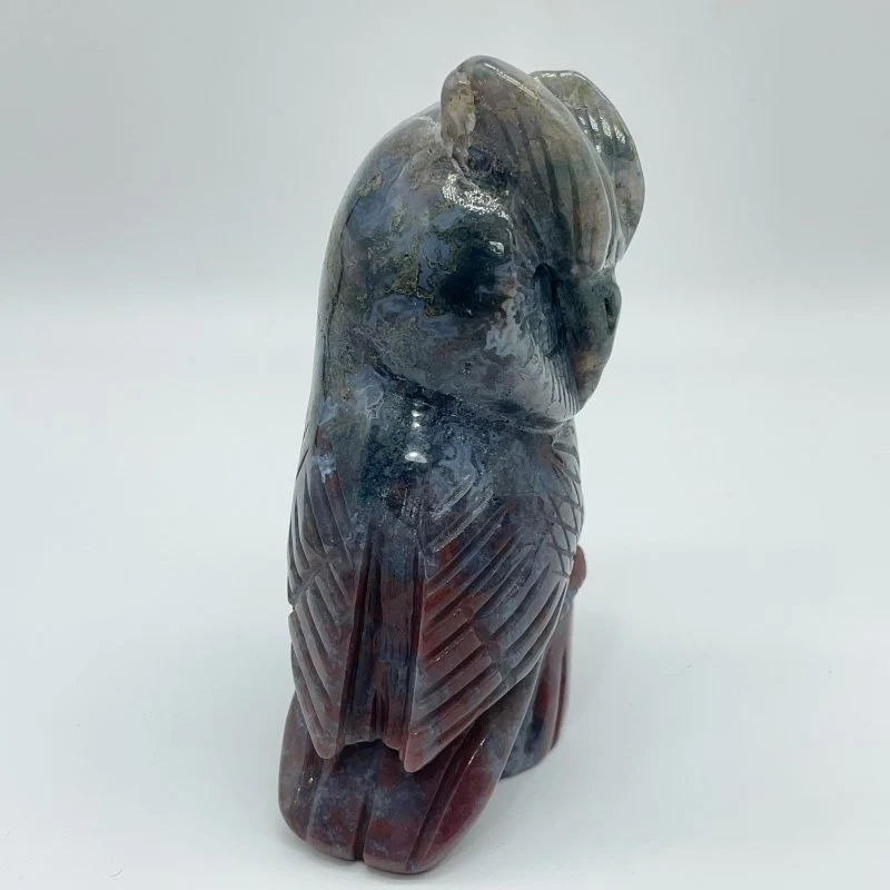 Beautiful Ocean Jasper Owl Carving - Image 6