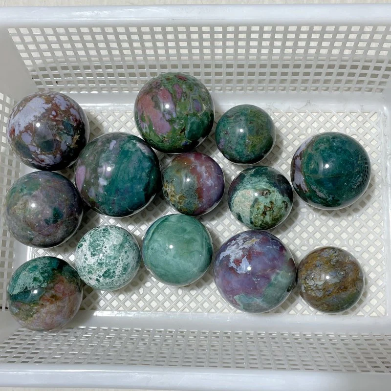13 Pieces Beautiful Ocean Jasper Spheres