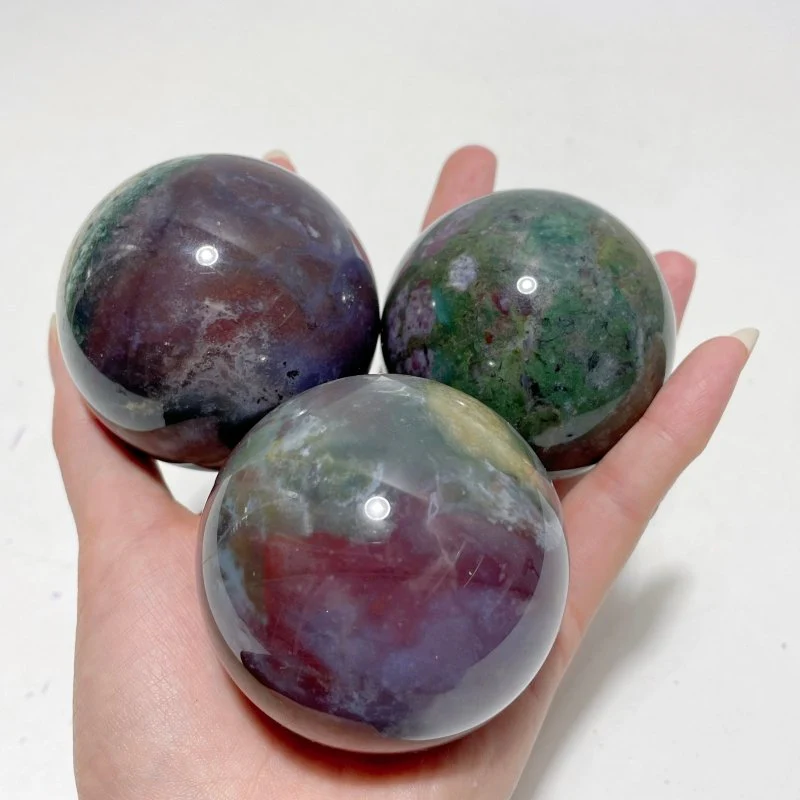 13 Pieces Beautiful Ocean Jasper Spheres - Image 3