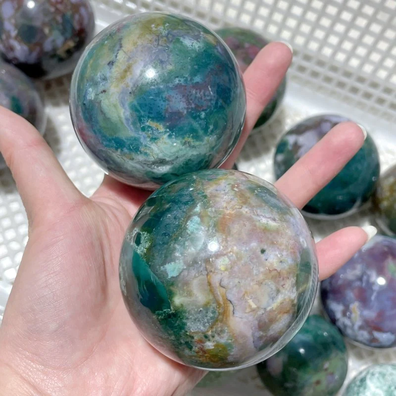 13 Pieces Beautiful Ocean Jasper Spheres - Image 5