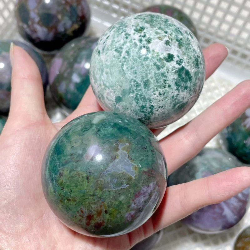 13 Pieces Beautiful Ocean Jasper Spheres - Image 6