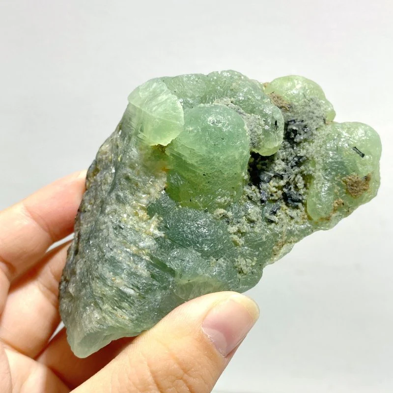 17 Pieces Beautiful Prehnite Mixed Green Tourmaline Raw Stone Specimen - Image 8