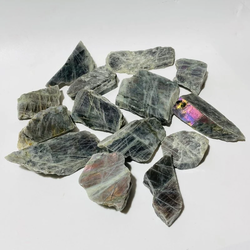 Beautiful Purple Labradorite Slab Backside Rough Wholesale - Image 3