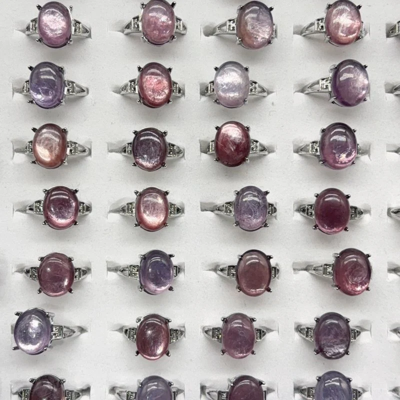 Beautiful Purple Lepidolite Ring Wholesale - Image 4