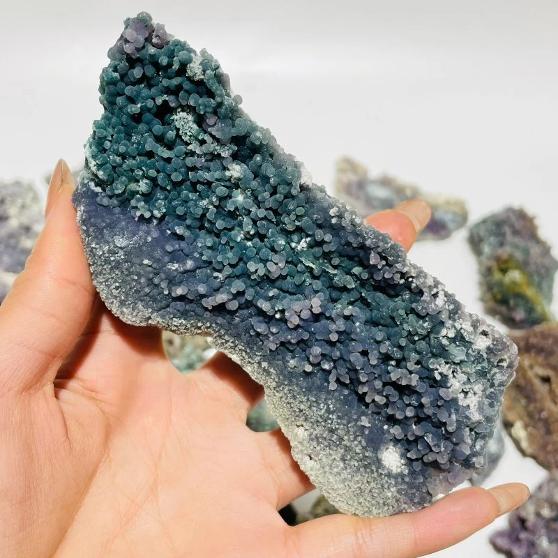 28 Pieces Beautiful Raw Purple Grape Agate Stone Prehnite Stone - Image 5