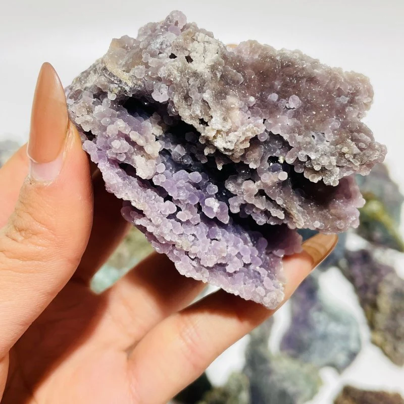28 Pieces Beautiful Raw Purple Grape Agate Stone Prehnite Stone - Image 6