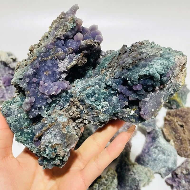 28 Pieces Beautiful Raw Purple Grape Agate Stone Prehnite Stone - Image 7