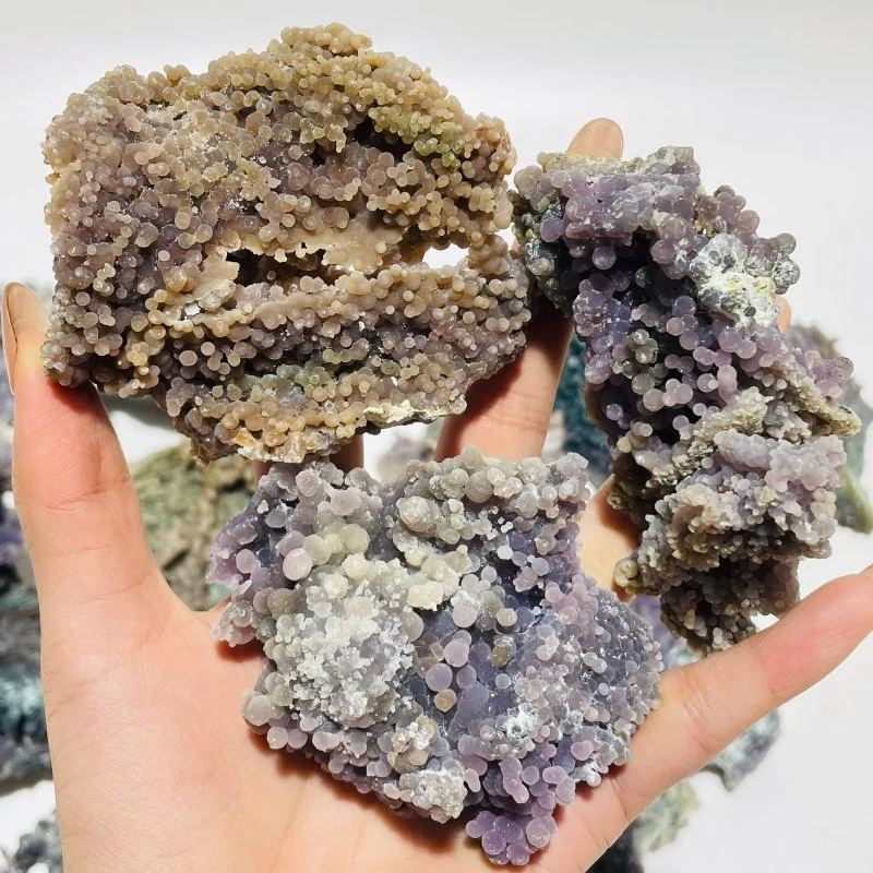 28 Pieces Beautiful Raw Purple Grape Agate Stone Prehnite Stone - Image 8