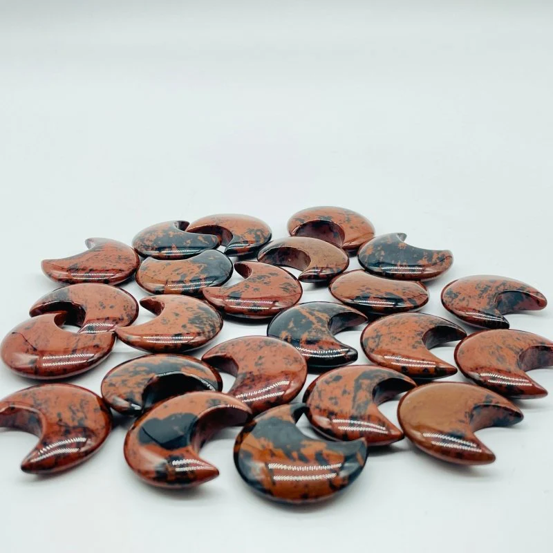 Red Obsidian Moon Carving Wholesale - Image 3