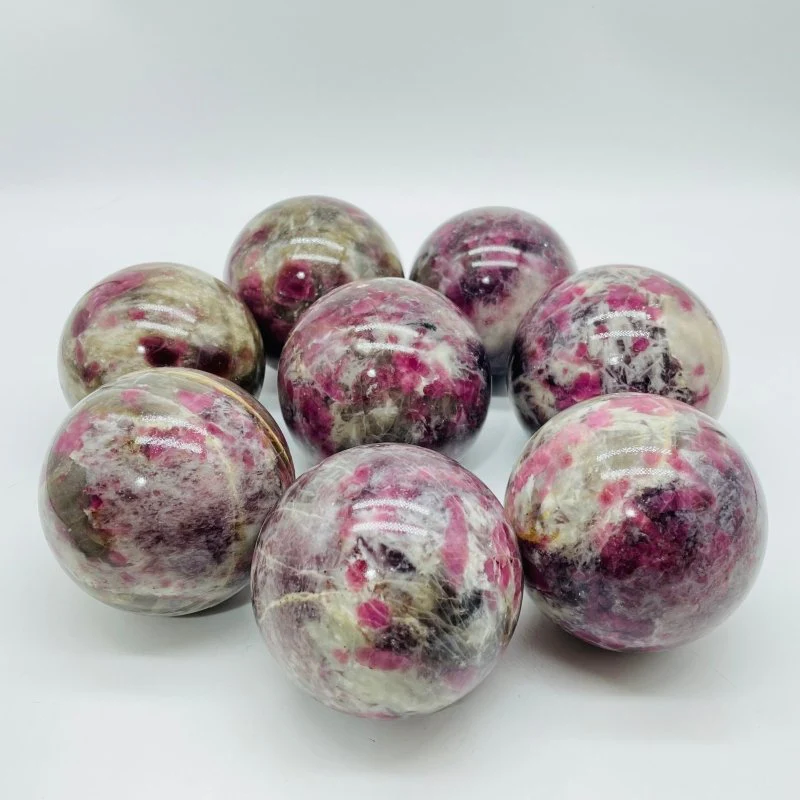 Beautiful Red Tourmaline Spheres Wholesale - Image 2