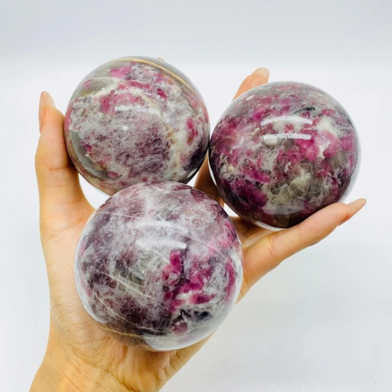 Beautiful Red Tourmaline Spheres Wholesale - Image 4