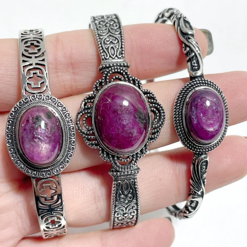 Open Bangle 15 Pieces Delicate Ruby Adjustable Alloy Bracelet
