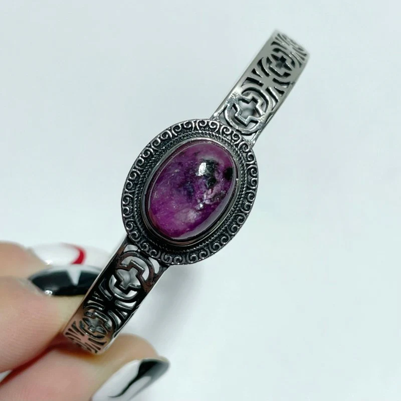 Open Bangle 15 Pieces Delicate Ruby Adjustable Alloy Bracelet - Image 2