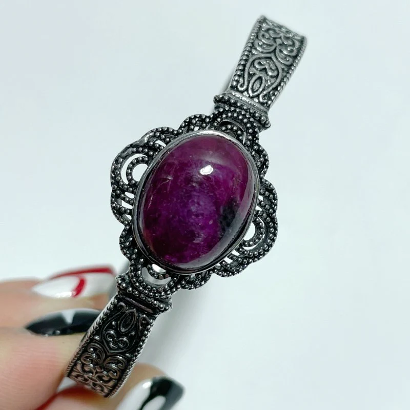 Open Bangle 15 Pieces Delicate Ruby Adjustable Alloy Bracelet - Image 3