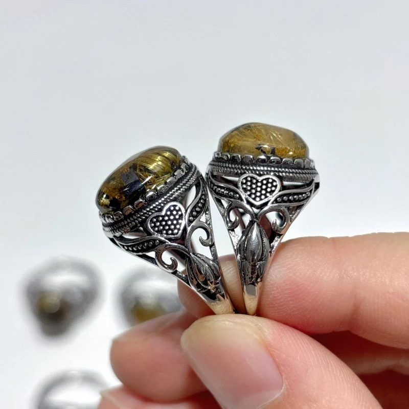 Beautiful Rutile Quartz Crystal Ring Wholesale - Image 3