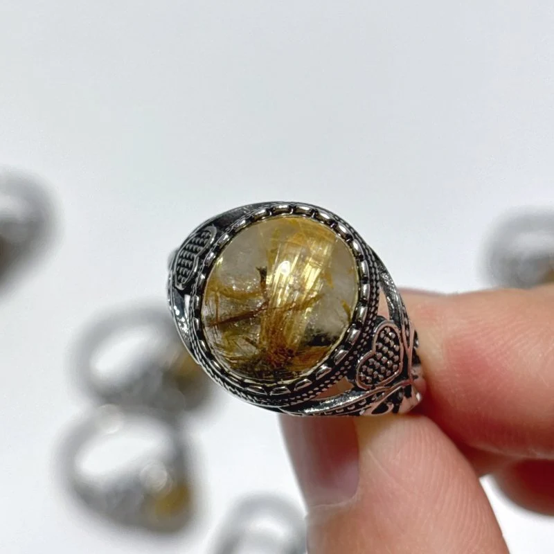 Beautiful Rutile Quartz Crystal Ring Wholesale - Image 5