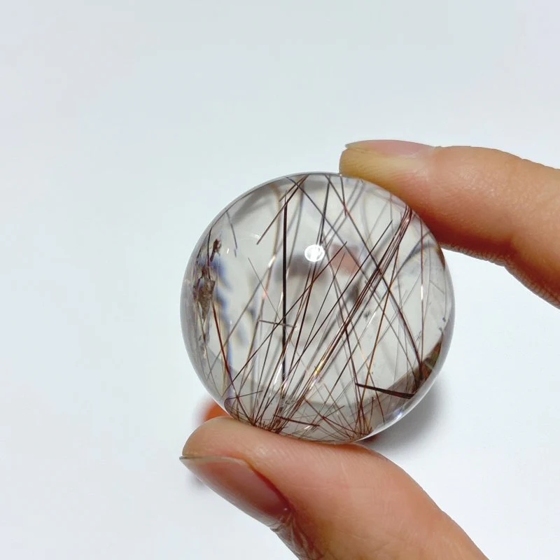 2 Pieces Beautiful Rutile Quartz Spheres - Image 7