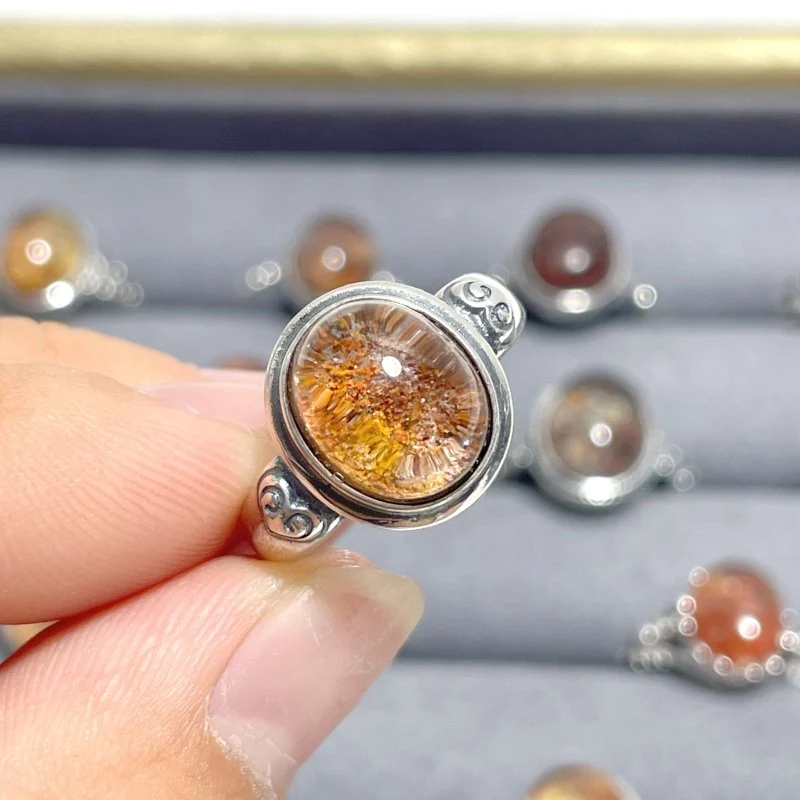 24 Pieces Beautiful S925 Sterling Silver Garden Quartz Different Styles Ring - Image 2