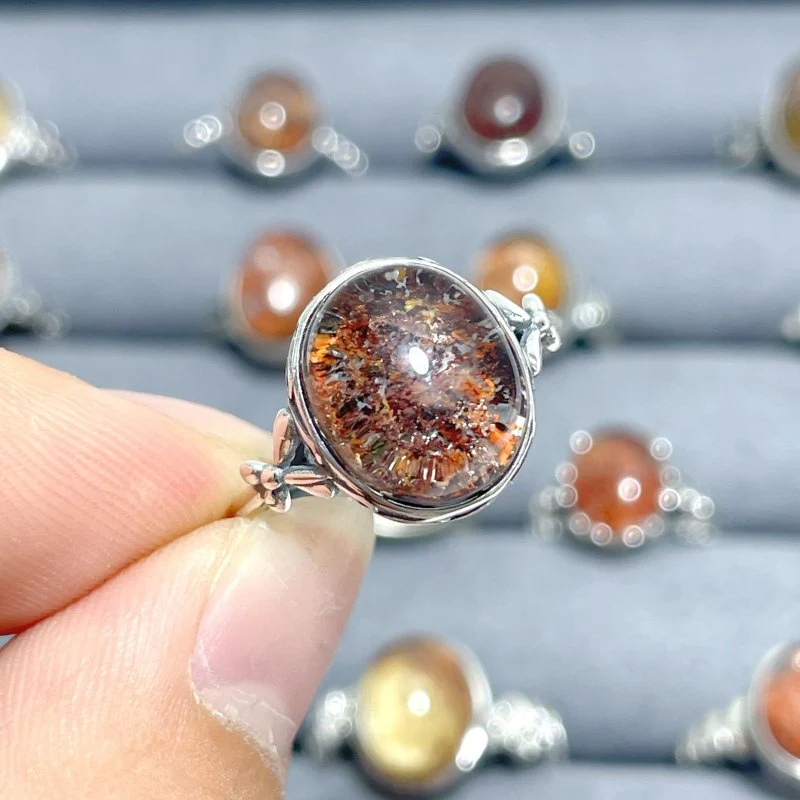 24 Pieces Beautiful S925 Sterling Silver Garden Quartz Different Styles Ring - Image 5