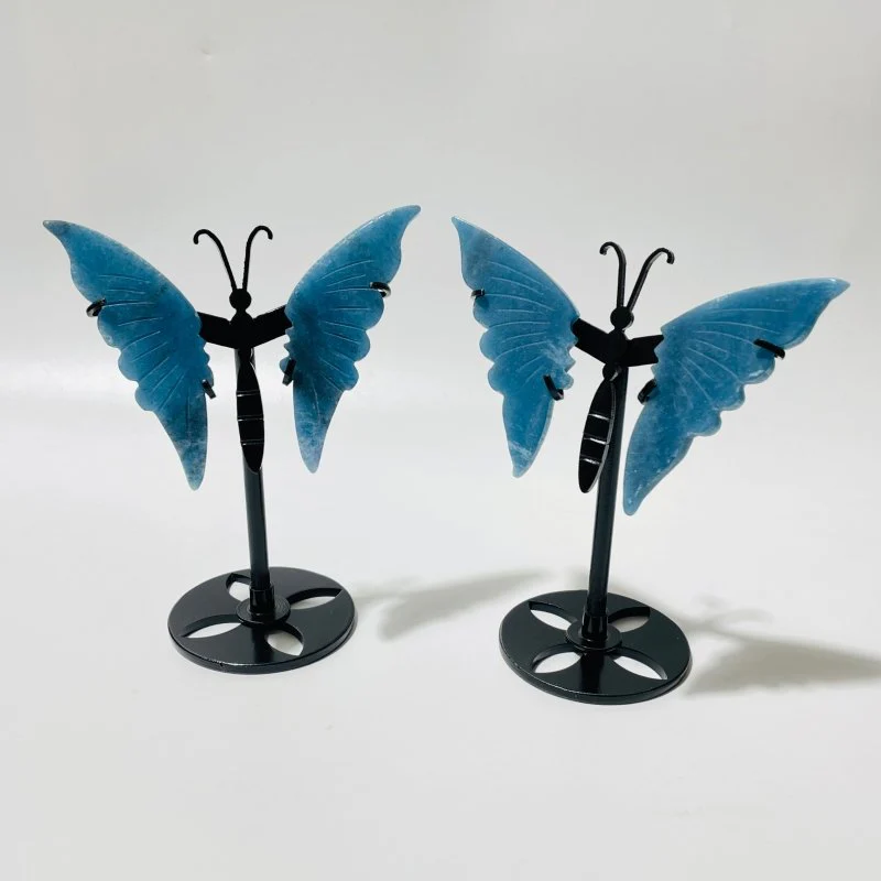 33 Pairs Beautiful Small Trolleite Butterfly Carving With Stand - Image 3