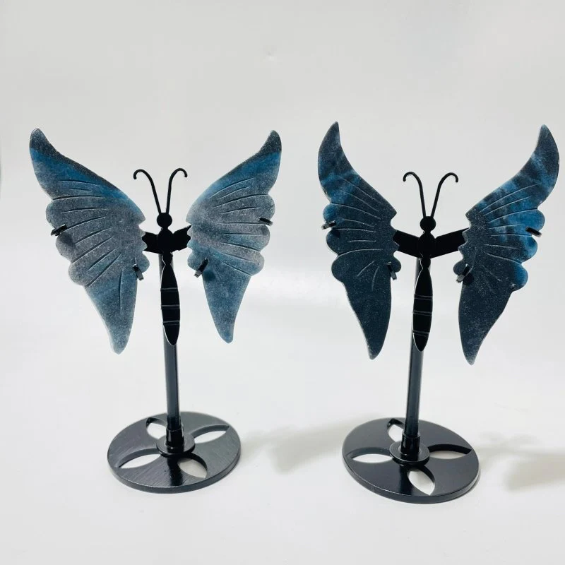 33 Pairs Beautiful Small Trolleite Butterfly Carving With Stand - Image 5