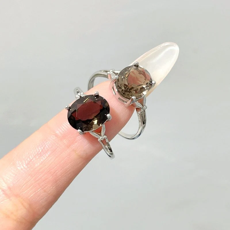 Beautiful Cut Faceted Smoky Quartz Ring Wholesale - Image 3