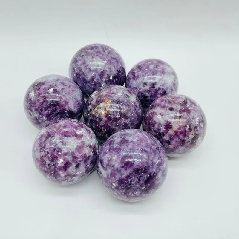 Beautiful Spark Lepidolite Spheres Wholesale - Image 2
