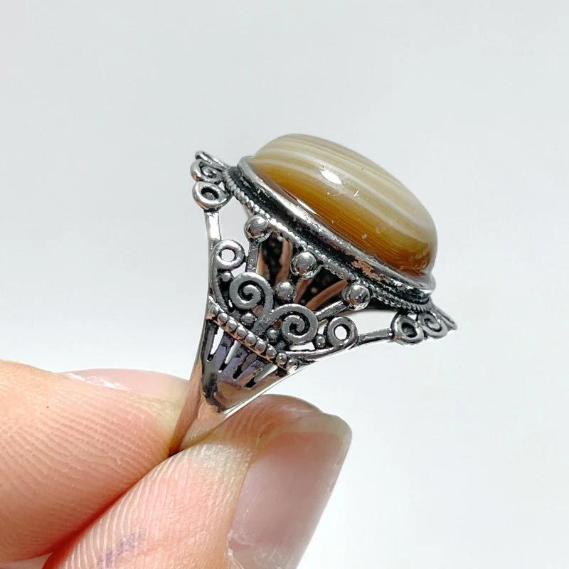 Beautiful Stripe Agate Ring Wholesale - Image 3