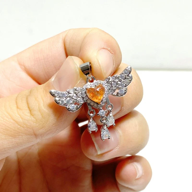 Beautiful Sunstone Heart Wing Pendants Wholesale - Image 2