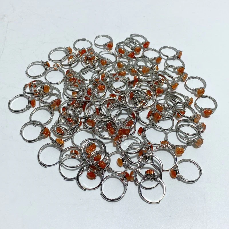 97 Pieces Beautiful Sunstone Heart Shape Ring #1 - Image 7
