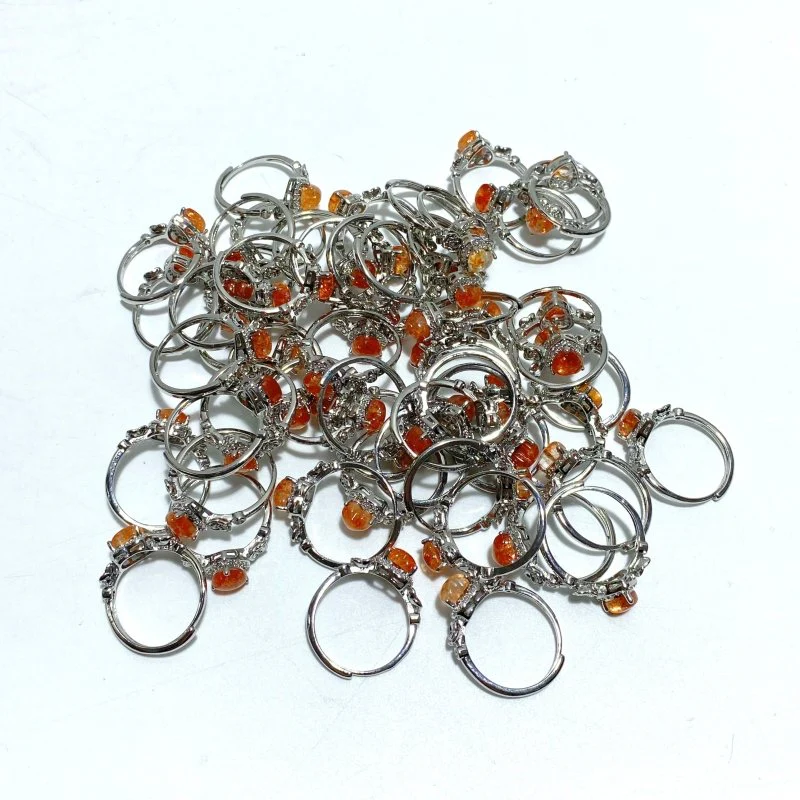56 Pieces Beautiful Sunstone Heart Shape Ring #2 - Image 7