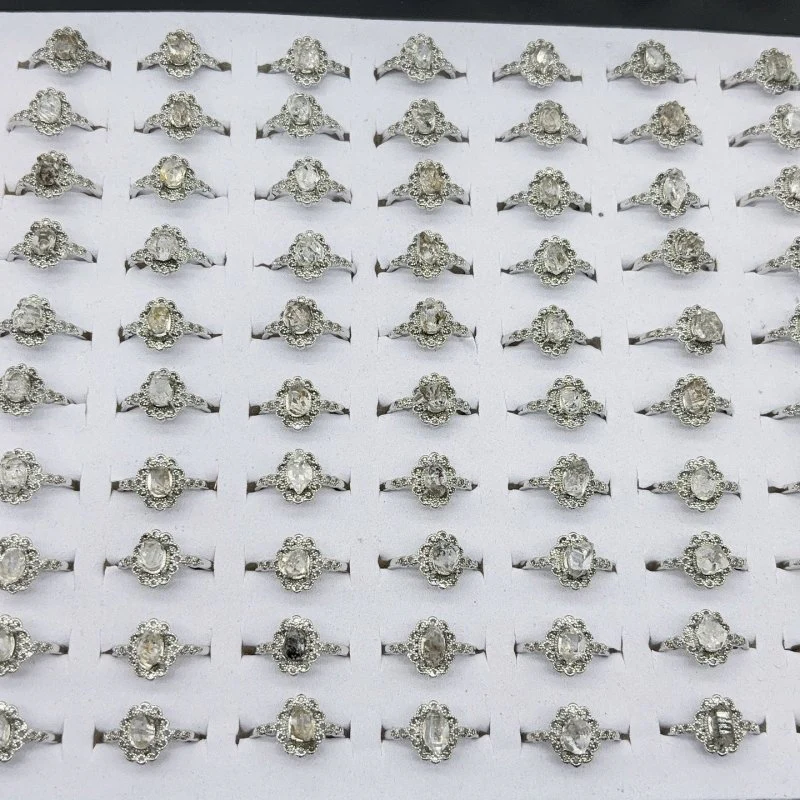 Beautiful Tibet Quartz Crystal Raw Stone Ring Wholesale - Image 2