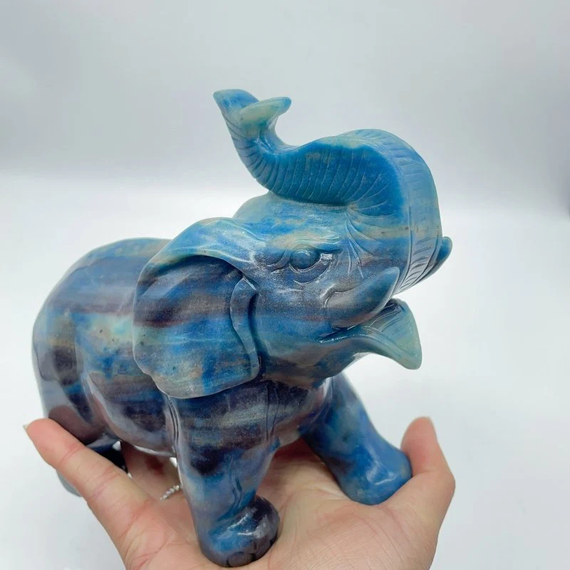 Beautiful Trolleite Stone Elephant Carving - Image 4