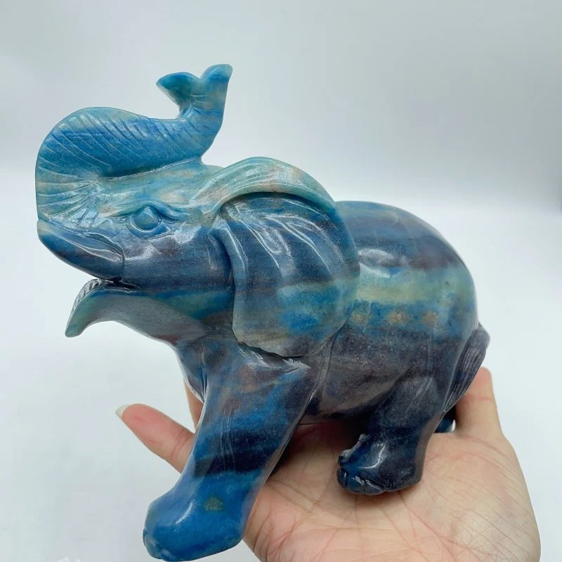Beautiful Trolleite Stone Elephant Carving - Image 5