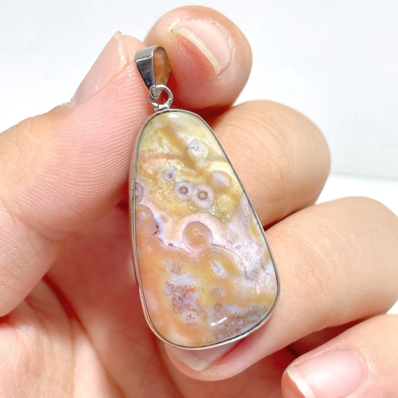 32 Pieces Beautiful 8th Vein Ocean Japser Pendant - Image 3