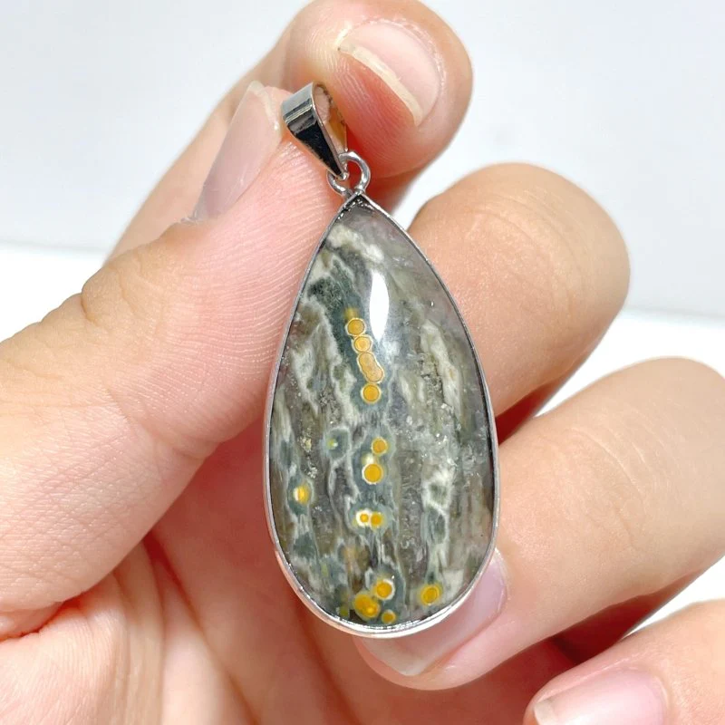 32 Pieces Beautiful 8th Vein Ocean Japser Pendant - Image 6